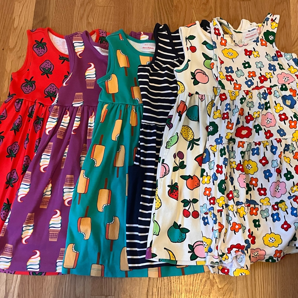 6 Hanna Andersson dresses size 120 (girls 6-7). All in EUC. Some only worn once.